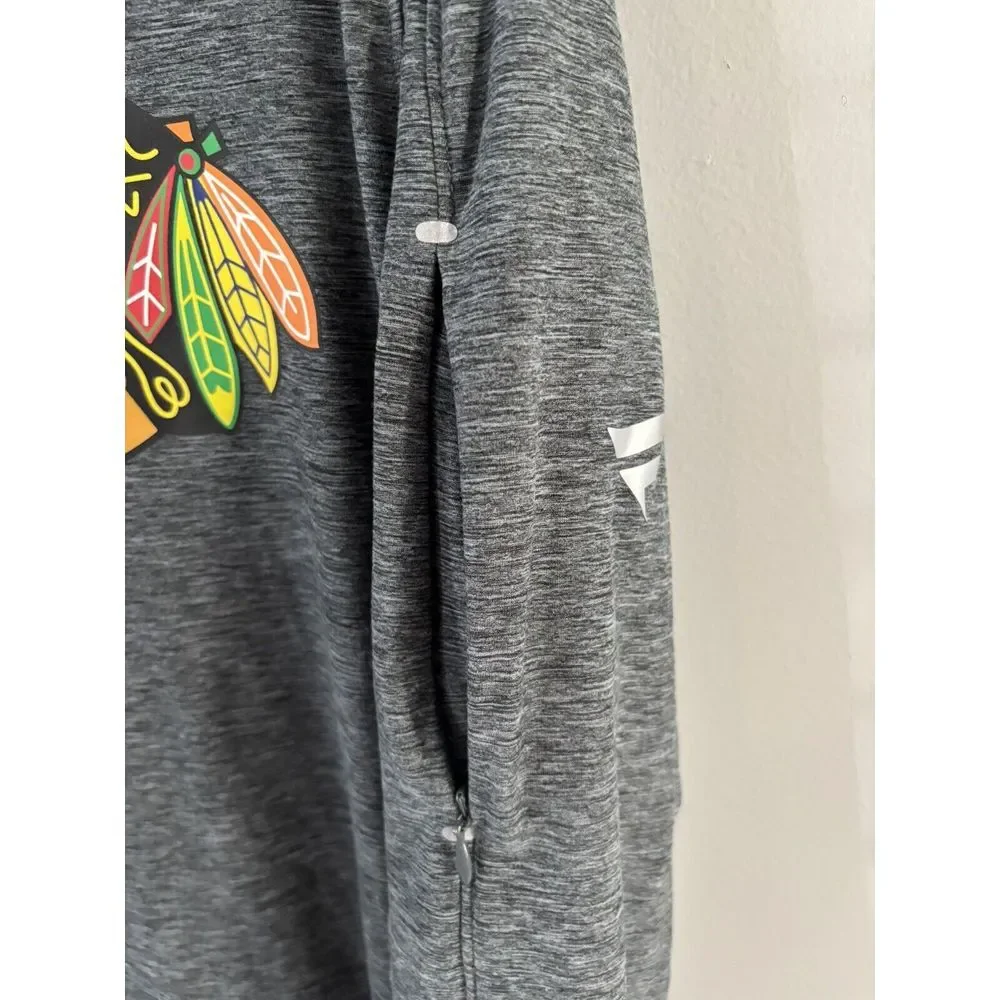 Chicago Blackhawks‎ Fanatics  PRO NHL  Quarter Zip Pullover Sweatshirt   Medium